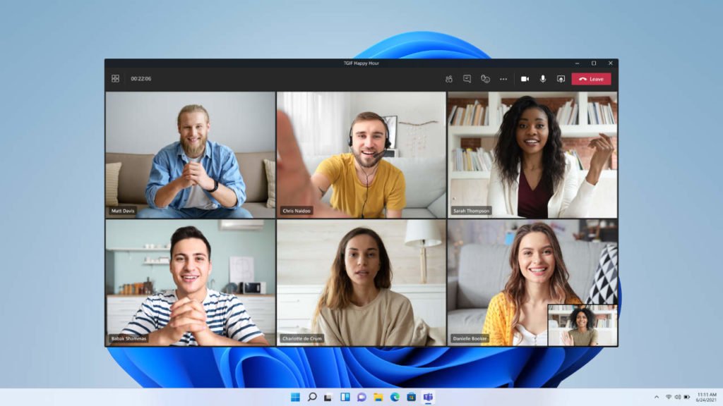Video call via Chat from Microsoft Teams.