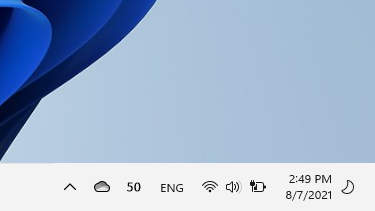 Taskbar in Light Mode