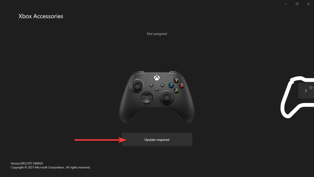 Xbox Accessories - Update Required
